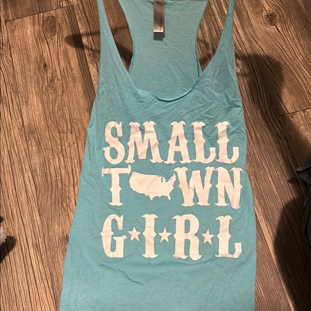 Small Town Girl Teal Tank Top